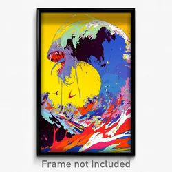 Art Poster - Awesome Tsunami (Psychedelic Trippy Weird 11x17 Print)