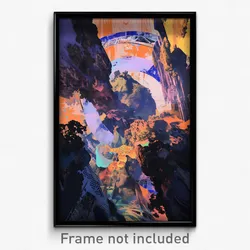 Art Poster - Concrete Wilderness (Psychedelic Trippy Weird 11x17 Print)