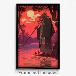 Art Poster - Gracious Backwater (Psychedelic Trippy Weird 11x17 Print)