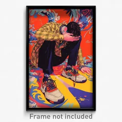 Art Poster - Man Feeling Fury Wearing Immaterial Pointy Footwear (Print)