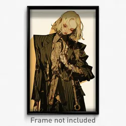 Anime Art Poster - Woman Feeling Loathing Wearing Elaborate Suit Jacket (Print)