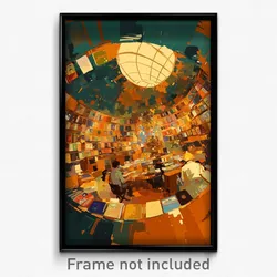 Art Poster - Whopping Record Store (Psychedelic Trippy Weird 11x17 Print)