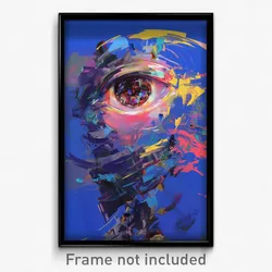 Art Poster - Glitch Art Strand (Psychedelic Trippy Weird 11x17 Print)