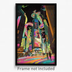 Art Poster - Nutty New York (Psychedelic Trippy Weird 11x17 Print)