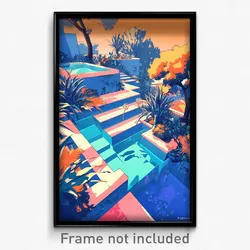 Art Poster - Clean Retreat (Psychedelic Trippy Weird 11x17 Print)