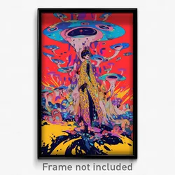Art Poster - Outrageous Anime (Psychedelic Trippy Weird 11x17 Print)