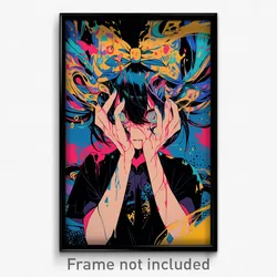 Anime Art Poster - Man Feeling Dismay Wearing Scholarly Hair Bow (Print)