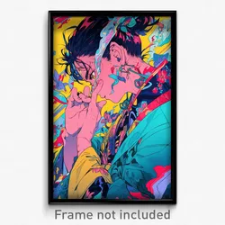 Anime Art Poster - Boy Feeling Wrath Wearing Immaculate White Scrunchie (Print)