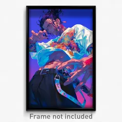 Anime Art Poster - Man Feeling Annoyance Wearing Superb Cropped Shirt (Print)