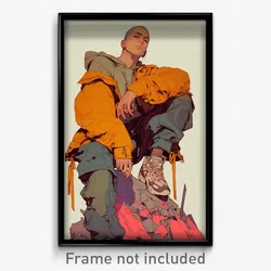 Art Poster - Man Feeling Self Motivated, Majestic Impossible Clothes (Print)