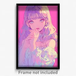 Anime Art Poster - Girl Feeling Unhappy Wearing Enchanted Frilled (Print)