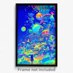 Art Poster - Plastic Kingdom (Psychedelic Trippy Weird 11x17 Print)