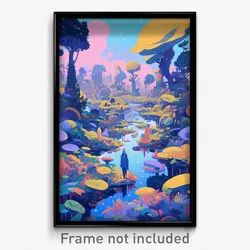Art Poster - Wicked Lagoon (Psychedelic Trippy Weird 11x17 Print)
