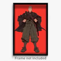 Anime Art Poster - Man Feeling Fury Wearing Complex Clothing Cutout (Print)