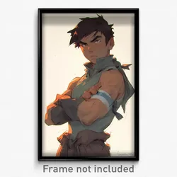 Anime Art Poster - Boy Feeling Contempt Wearing Husky Wrist Scrunchie (Print)