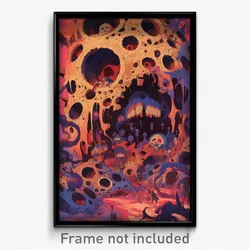 Art Poster - Notable Catacombs (Psychedelic Trippy Weird 11x17 Print)