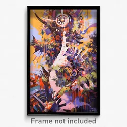 Art Poster - White Schnitzel (Psychedelic Trippy Weird 11x17 Print)