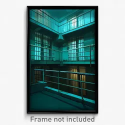 Art Poster - Realistic Jail (Psychedelic Trippy Weird 11x17 Print)