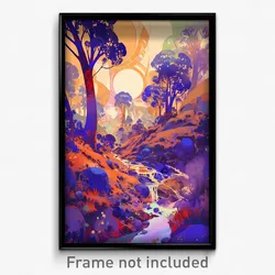 Art Poster - Mellow Copse (Psychedelic Trippy Weird 11x17 Print)