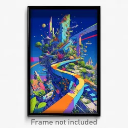 Art Poster - Notable Route (Psychedelic Trippy Weird 11x17 Print)