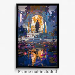 Art Poster - Modest Mausoleum (Psychedelic Trippy Weird 11x17 Print)