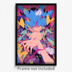 Anime Art Poster - Girl Feeling Suspicious Wearing Thoughtful Animal Hat (Print)