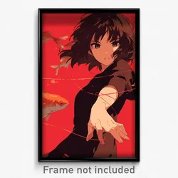 Anime Art Poster - Girl Feeling Tension Wearing Melted Brown