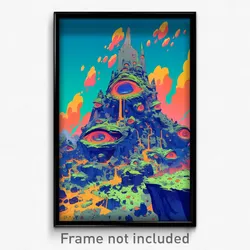 Art Poster - Quirky Mound (Psychedelic Trippy Weird 11x17 Print)