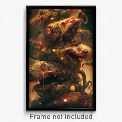 Art Poster - Memorable Hot Dog (Psychedelic Trippy Weird 11x17 Print)