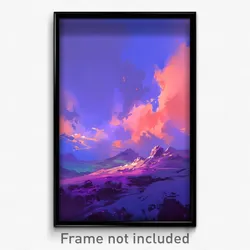 Art Poster - Rough Ridgeline (Psychedelic Trippy Weird 11x17 Print)