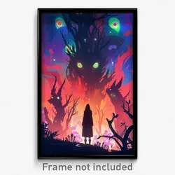 Art Poster - Unkempt Aurora (Psychedelic Trippy Weird 11x17 Print)