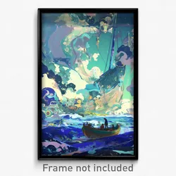 Art Poster - Pleasant Shipwreck (Psychedelic Trippy Weird 11x17 Print)