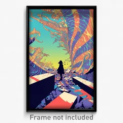 Art Poster - Webbed Savannah (Psychedelic Trippy Weird 11x17 Print)