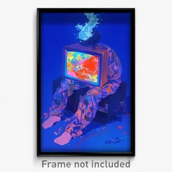 Art Poster - Fancy Television (Psychedelic Trippy Weird 11x17 Print)