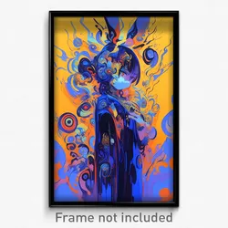 Art Poster - Wicked Rabbit (Psychedelic Trippy Weird 11x17 Print)