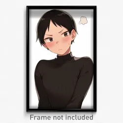 Anime Art Poster - Man Feeling Baffled Wearing Spanish Ribbed Bodysuit (Print)