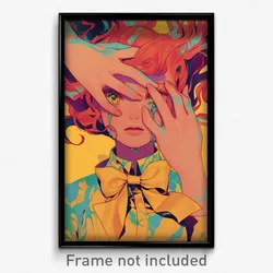 Anime Art Poster - Girl Feeling Despair Wearing Pricey Yellow Bowtie (Print)