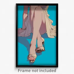 Art Poster - Woman Wearing Heavenly Toeless Footwear