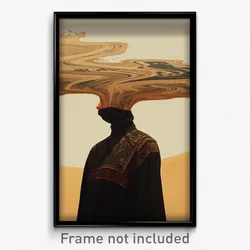 Art Poster - Calm Desert (Psychedelic Trippy Weird 11x17 Print)