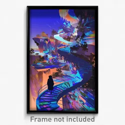 Art Poster - Unwelcoming Meeting Place (Psychedelic Trippy Weird 11x17 Print)