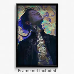 Art Poster - Man Feeling Mystified Wearing Immaculate Lace Trimmed (Print)