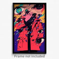 Anime Art Poster - Man Feeling Vengeful Wearing Rosy Red Jacket (Print)