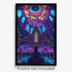 Art Poster - Distinct Chapel (Psychedelic Trippy Weird 11x17 Print)