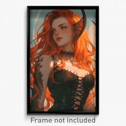 Art Poster - Salmon Feeling Calm Wearing Dilapidated Corset