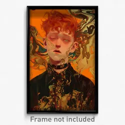 Art Poster - Boy Feeling Wrath Wearing Drab Gold Choker (Print)