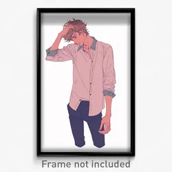 Art Poster - Man Feeling Obstinate Wearing Slim Clothes (Print)