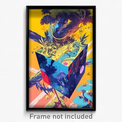 Art Poster - Square Shoebox (Psychedelic Trippy Weird 11x17 Print)