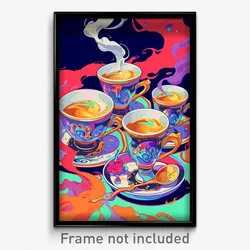 Art Poster - Vacant Hot Tea (Psychedelic Trippy Weird 11x17 Print)