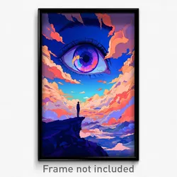 Art Poster - Colorless Lookout (Psychedelic Trippy Weird 11x17 Print)