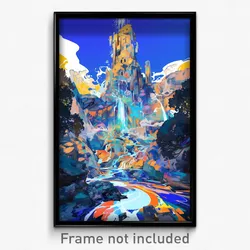 Art Poster - Dreary Geyser (Psychedelic Trippy Weird 11x17 Print)